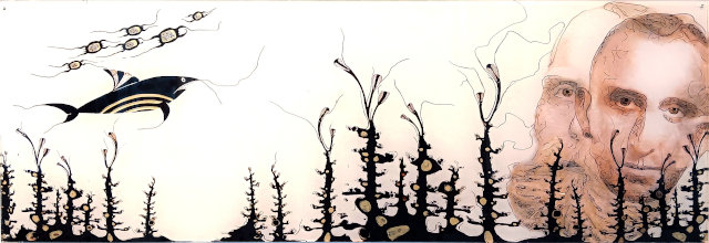 "Dreamer 6" Hinter-Acrylglas-Zeichnerei &copy; GINE SELLE 2026