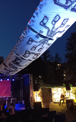 Outdoor-Gestaltung beim "visual-sound-outdoor-festival" von der Parzelle - Dortmund 2025, © Gine Selle 2025