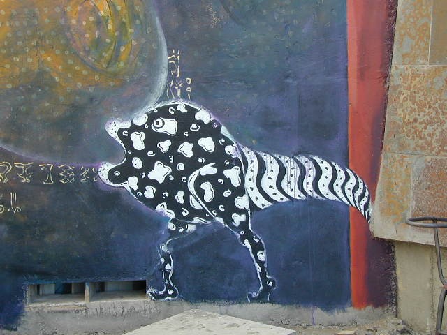 Wandgestaltung in Valparaiso / Chile 2001 (Abschnitt) (C) Gine Selle 2001